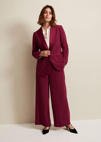 Phase Eight Elandra Tux Trousers Burgundy USA | 3064712-AX